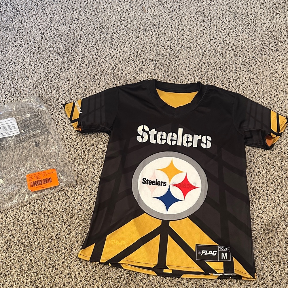 NFL Steelers FLAG Reversible Jersey- Y-med